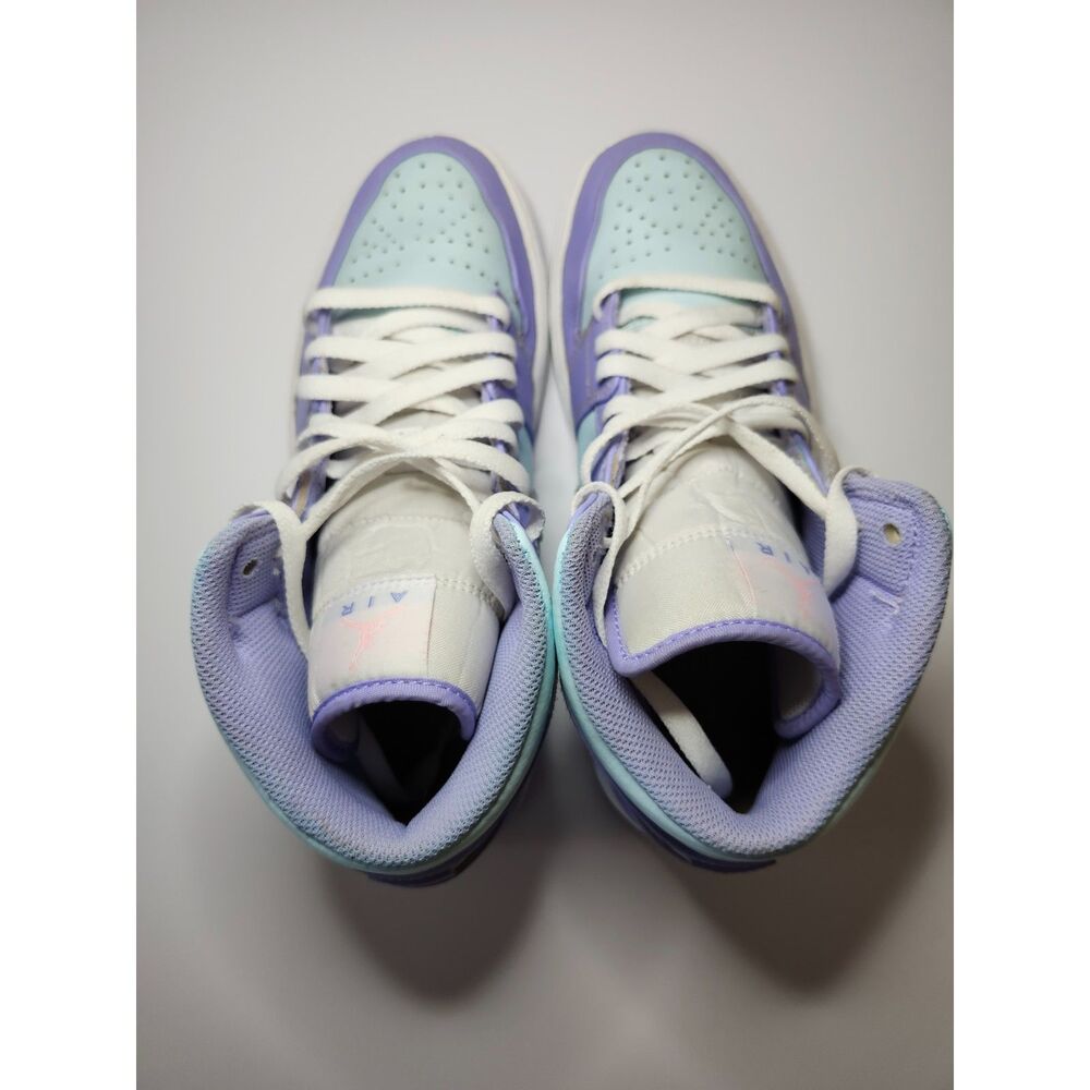 Jordan Air Jordan 1 Mid Men’s Purple Blue 9.5 Athletic Sneaker Streetwear - Picture 14 of 16